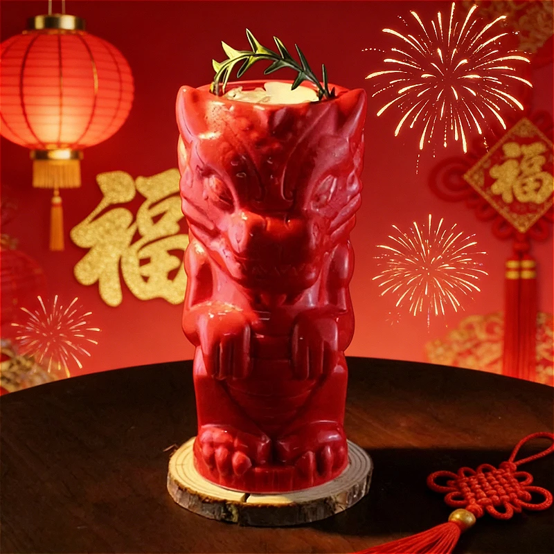Statue Cocktail Mug Sculpture Tiki Mug Home Decoration Accessories Halloween Cocktail Mug Living Room Decoration New Year Gifts