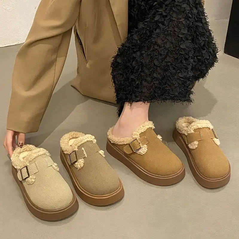 Cover Toe Winter Woman Slipper Platform Female Shoes Slides 2024 House Slippers Platform Shoes Woman 2024 Cover Toe Winter Footw