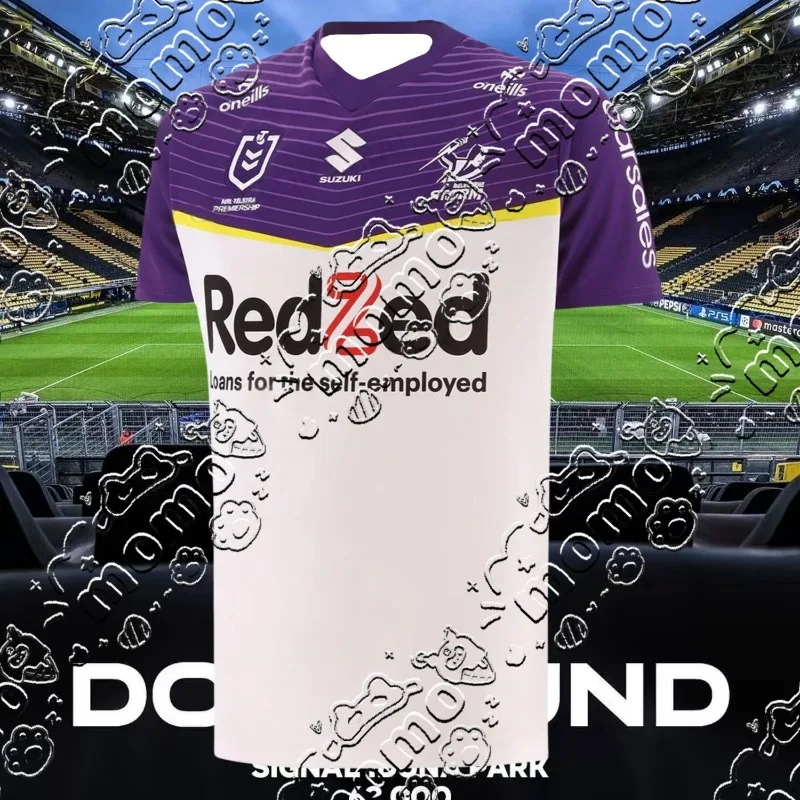 

2024 moto New Arrival Summer Australian Melbourne Storm Jersey Training Jersey Kid Uniform For Adult&Kid Kit