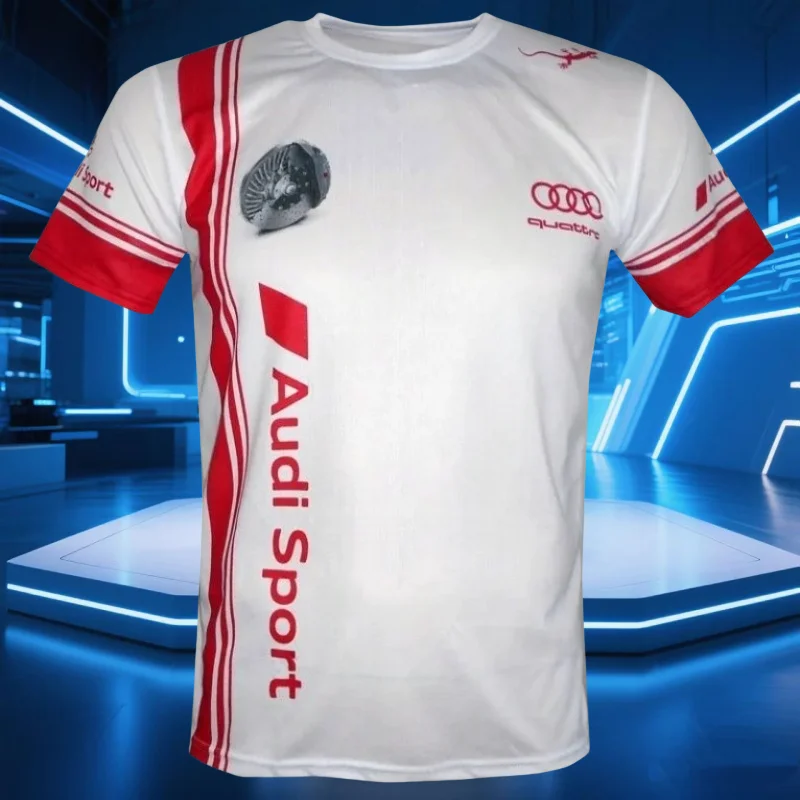 

Audi Hot Selling Authorized Hunting T-shirt for Men and Women, Breathable Fast Drying Lightweight Casual Motorcycle T-shirt