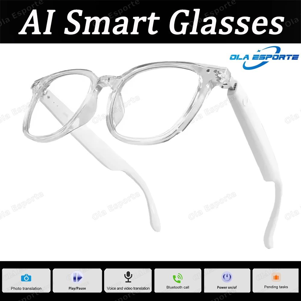 2025 AI Smart Glasses color-changing lenses Bluetooth Call Music multifunctional transparent Sunglasses anti-blue light  glasses