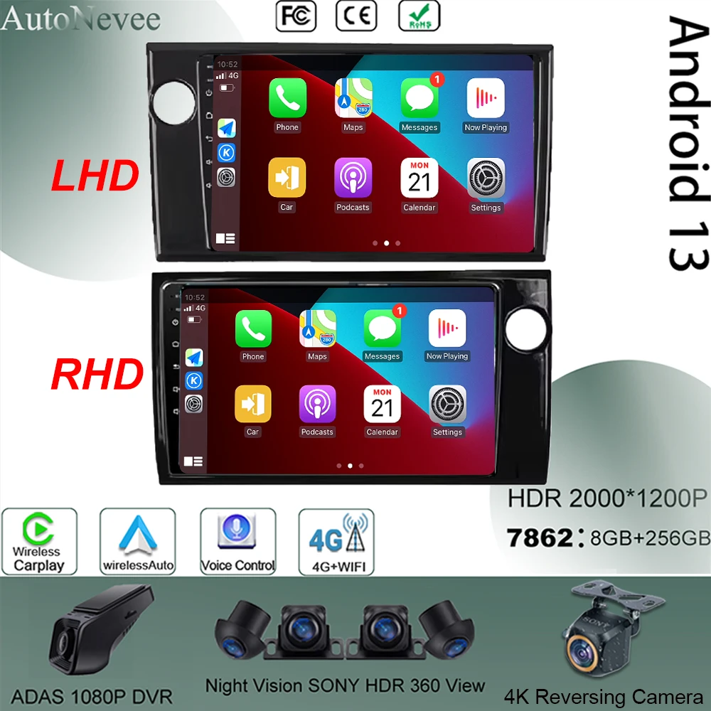 Car Android 13 For Honda BR-V BRV 2015 - 2021 Multimedia Head Unit Navigation Video Player Stereo Carplay Radio No 2din DVD BT