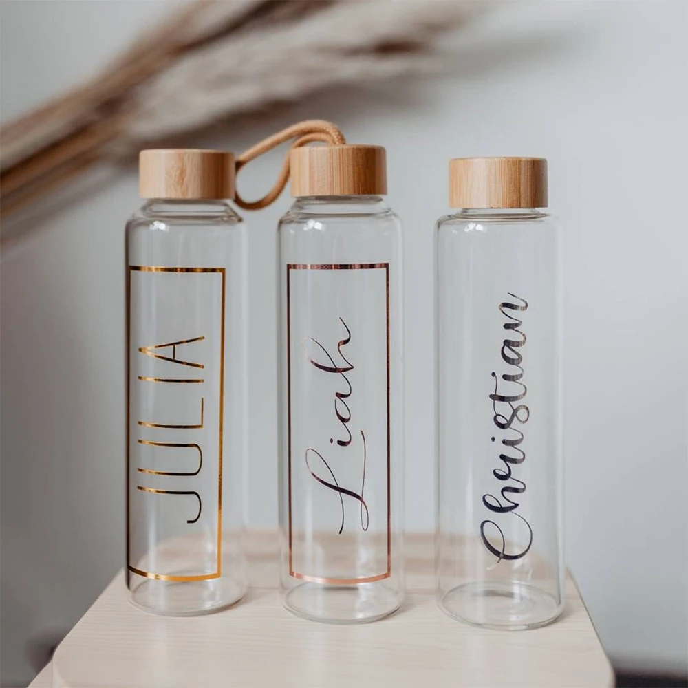 Personalized drinking water bottle with name Wedding party bridesmaid gifts Custom water bottle for her Special birthday gift