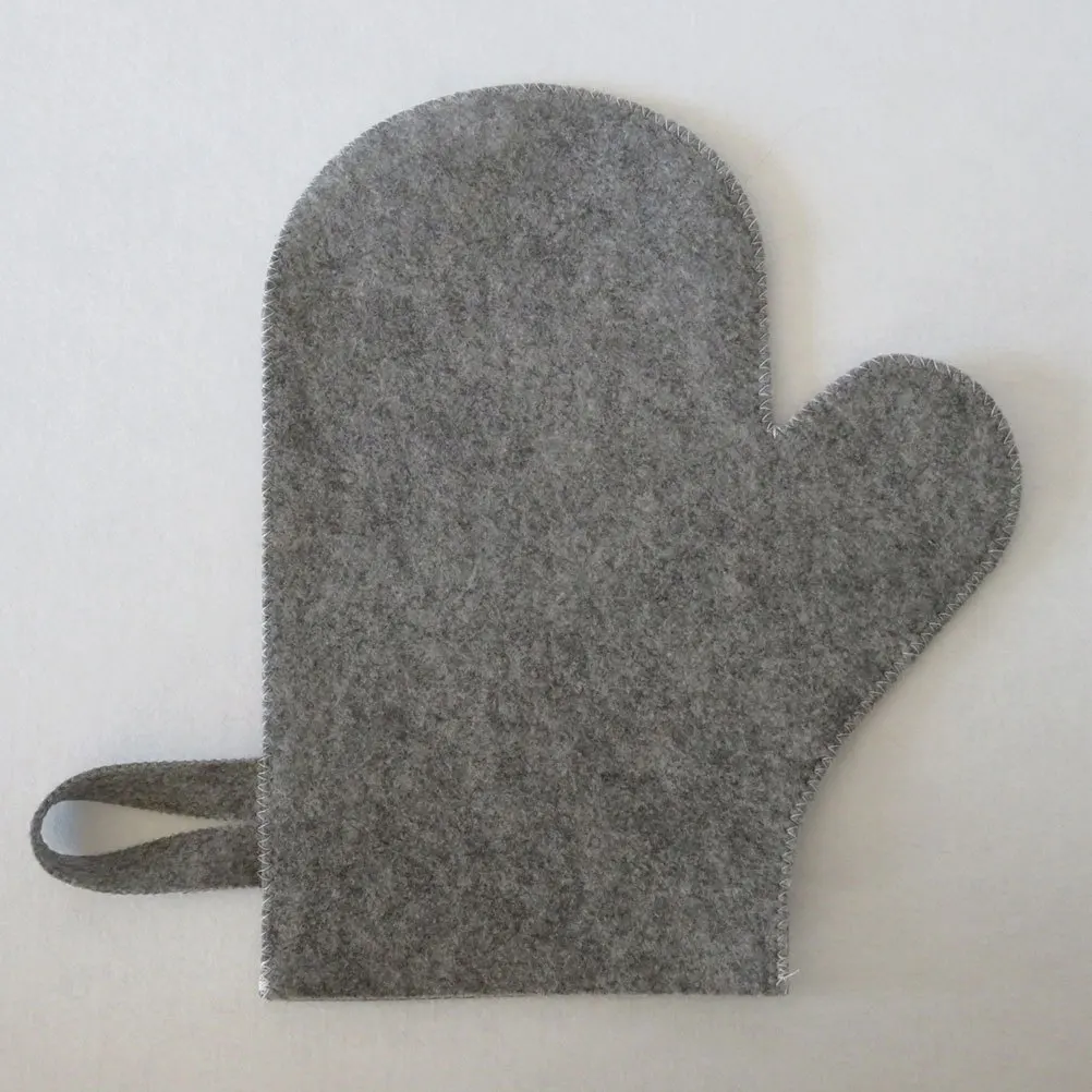 

4Pcs Comfortable Sauna Bath Gloves Thickened Felt Mittens for Exfoliating Dead Skin Removal Spa Sauna Room Tools