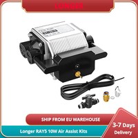 Longer RAY5 10W Laser Engraver Air Assist Kits 30L/Min Max Air Flow 16W Max Power AC 220V 50HZ 0.03 MPa Max Pressure 60dB