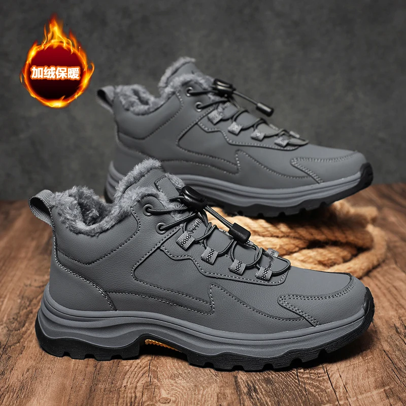 

Men's Winter Boots Thermal Waterproof | Non-Slip Snow Shoes | Plush Lined Sneakers | Outdoor Hiking Boots for Men