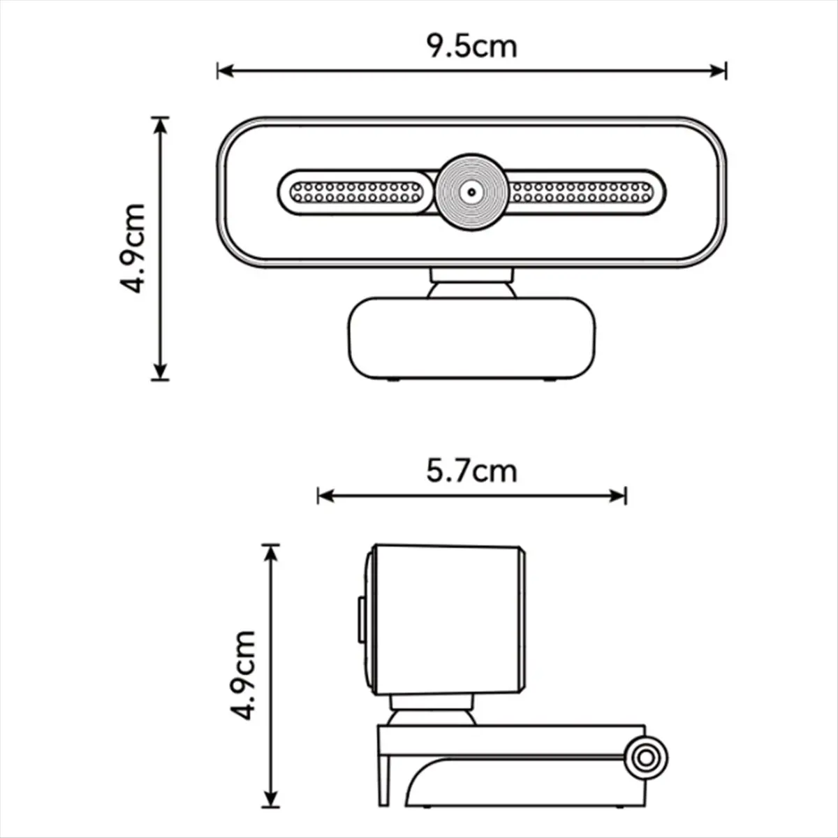A46U Full HD 4K PC Laptop Webcam Auto Focus Live Streaming Flexible Webcam for Computer PC Web Cam with Microphone