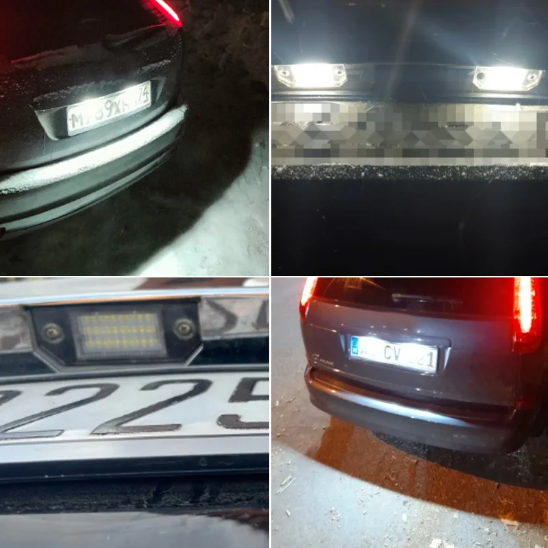 

2 шт. для Ford Focus C-MAX I MK2 2003 2004 2005 2006 2007 2008 светодиодный белый свет освещения номерного знака OEM # : 4052331