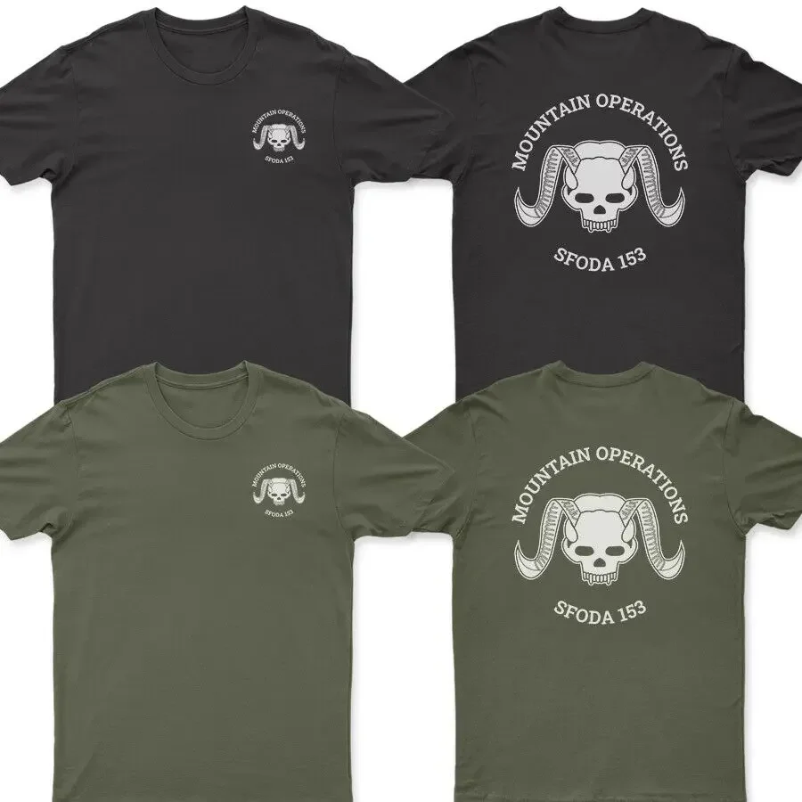 Special Forces Group (Airborne) 1st SFG (A) ODA 153 Mountain Team T-Shirt 100% Cotton O-Neck Short Sleeve Casual Mens T-shirt