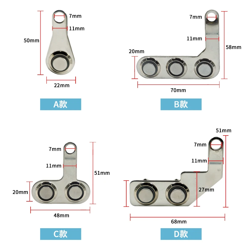 DC12V Stainless Steel Motorcycle Switch ON-OFF Handlebar Adjustable Mount Waterproof Switches Button LED Waterproof Headlight