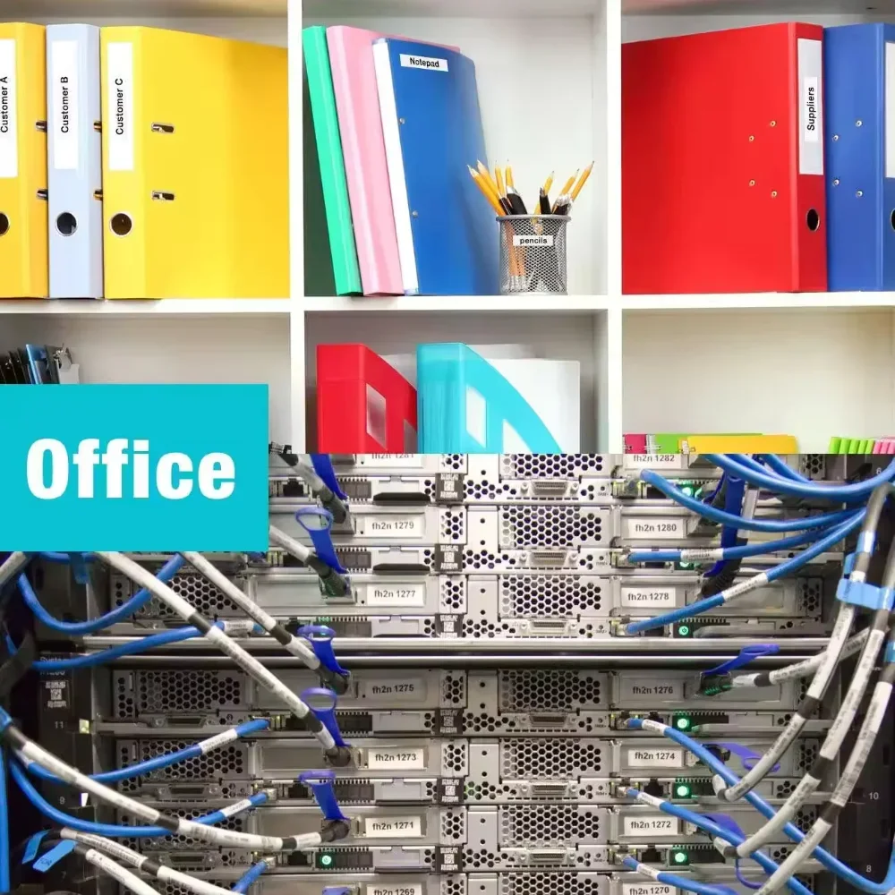 Compatible for Brother P-touch Label Printer Tape M-K231 Label Tape Black on White 12mm 8M Thermal Adhesive Label Printer Ribbon