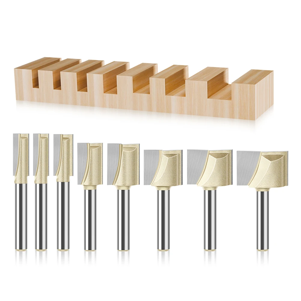Profissional Grade Fresa, Limpeza Bit Inferior, Slotting Router, Conjunto de Ferramentas de Carpintaria, Fresa, 1/4 'Shank, 1/2mm Shank