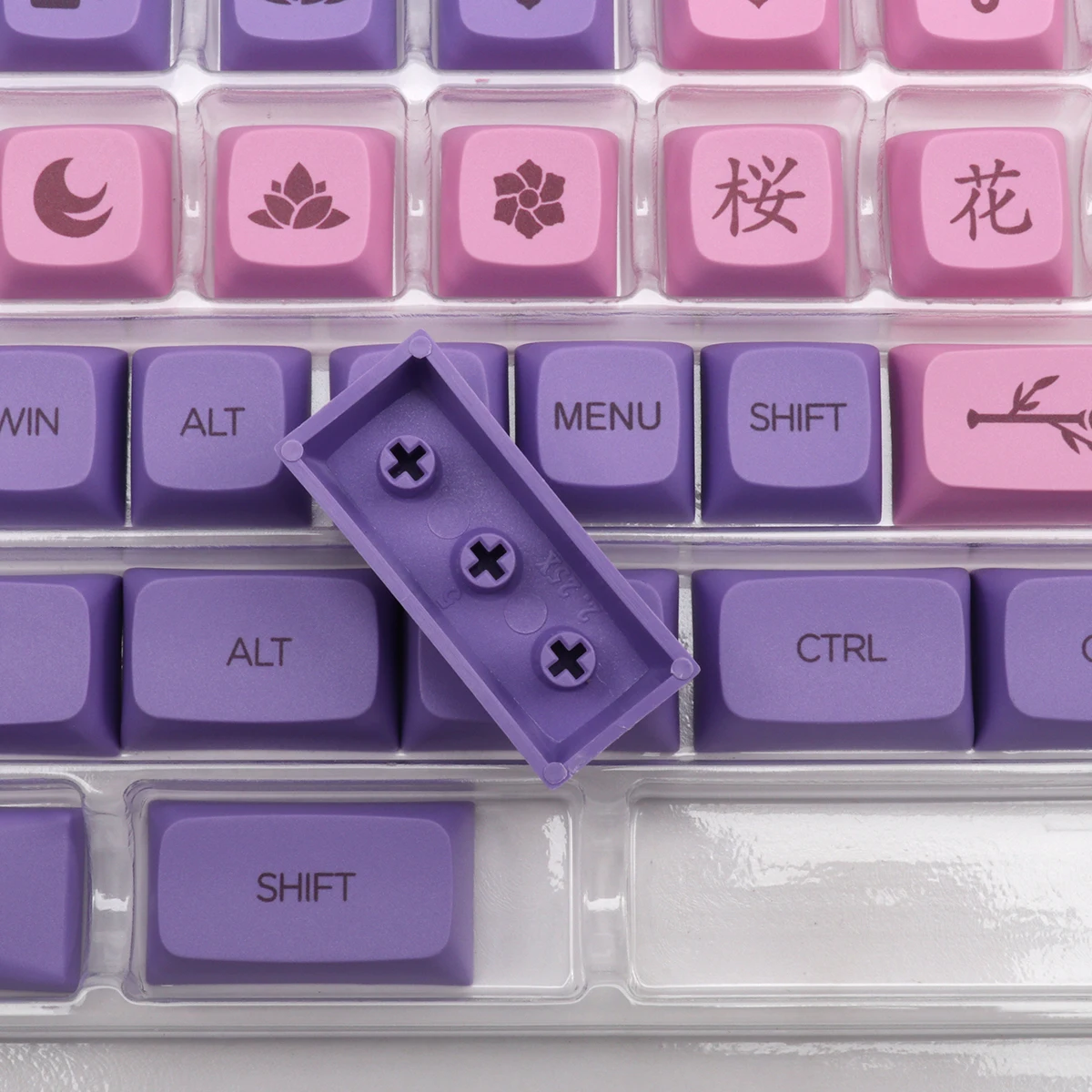 Keypro Hana Ethermal Dye Sublimation fonts PBT keycap per tastiera meccanica USB cablata 137 keycaps