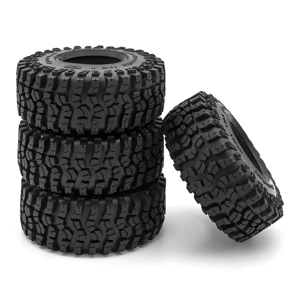 4 Stuks 125Mm 2.2Inch Rubber Wiel Banden Band Voor 1/10 Rc Crawler Auto Axiale Scx10 90046 Rr10 Wraith Trxs Trx4 TRX-6