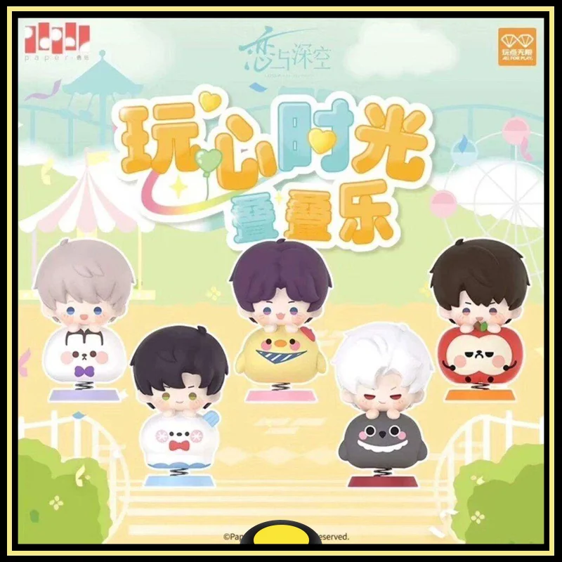 

Love and Deepspace Action Figures Model Xavier Zayne Rafayel Sylus Caleb Q-version Cute Desktop Doll Stacking Toys Original