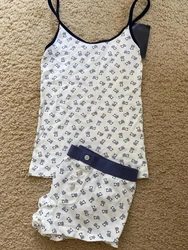 Cute Little Bear Vest Shorts Pajama Set Women Slim Tank Tops+Patchwork Straight Boxer Short Pants Sweet Cute Home 2 Piece Sets