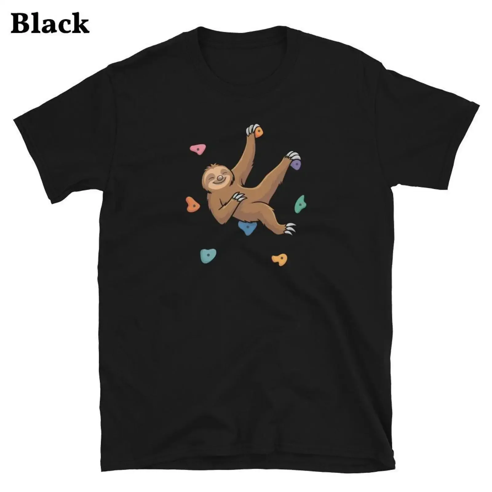 Funny Chill Sloth Climbing T Shirt for Bouldering Lovers vintage Washed Soft designer clothes homme Unisex Breathable Versatile