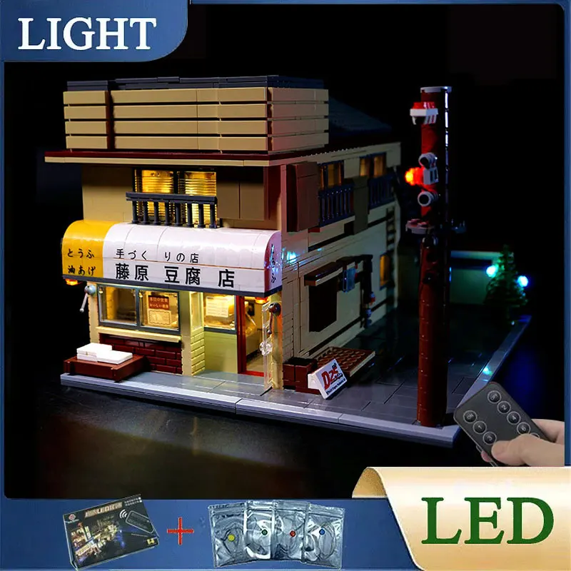 RC DIY LED Light Kit For Cada C61031 61031 Tofu Shop Japanese Store Building Block Set（Only LED Light,Without Blocks Model）