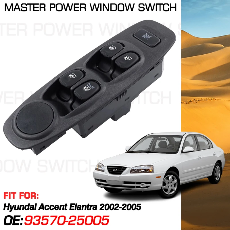 

Auto Car Window Control Switch Master Button 93570-25005 14 Pins For Hyundai Accent Elantra 2002 2003 2004 2005 9357025005