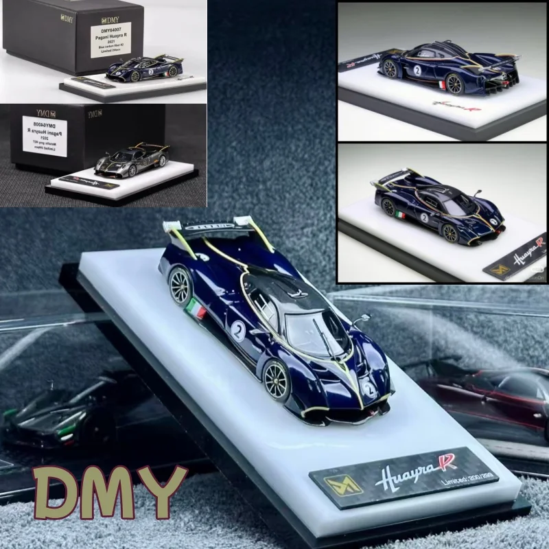 DMY 1:64 Huayra R Blue Carbon Metal Gray resin alloy miniature