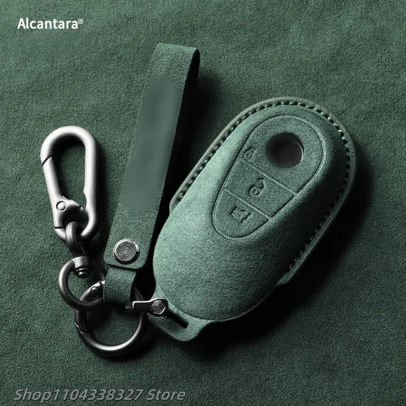 For Mercedes-Benz suede key case, new E-Class, C-Class, C260L, EQE, S-Class, S-Class, S400L, GLC S500L all-inclusive key fob