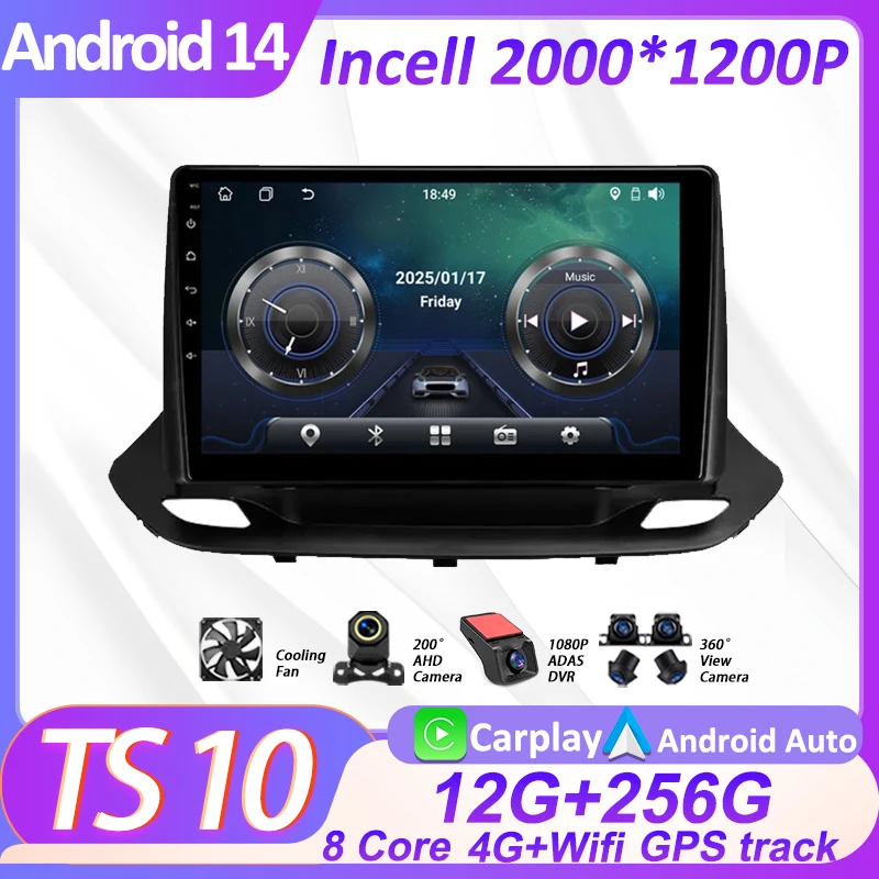 

8-ядерный автомобильный радиоприемник Android 14 для Chevrolet Menlo 2020-2022 Mirror Link AutoMotive Smart Car Systems GPS-навигация с сенсорным экраном