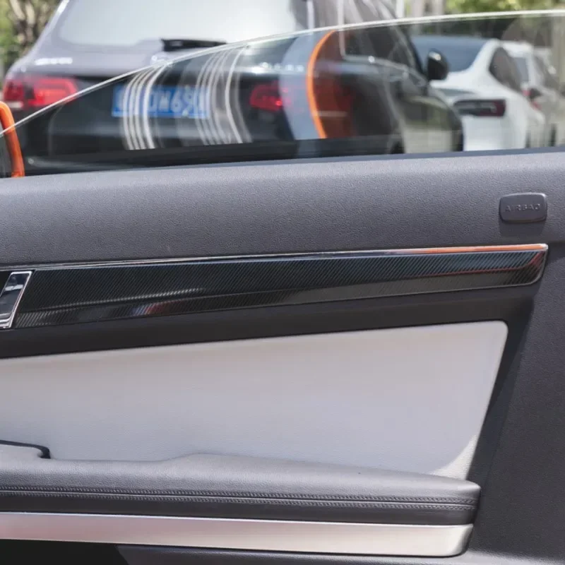 Carbon Fiber Car Interior Door Handle Panel Strips Cover Trim for Mercedes Benz E Class Coupe W207 C207 E200 e260 E350 Accessory
