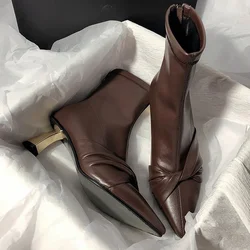 Modern Boots Patent Leather Designer Brand Luxury 2024 New Winter Ankel Boots Bow Wedding Party Dress Gladiator Women Shoes