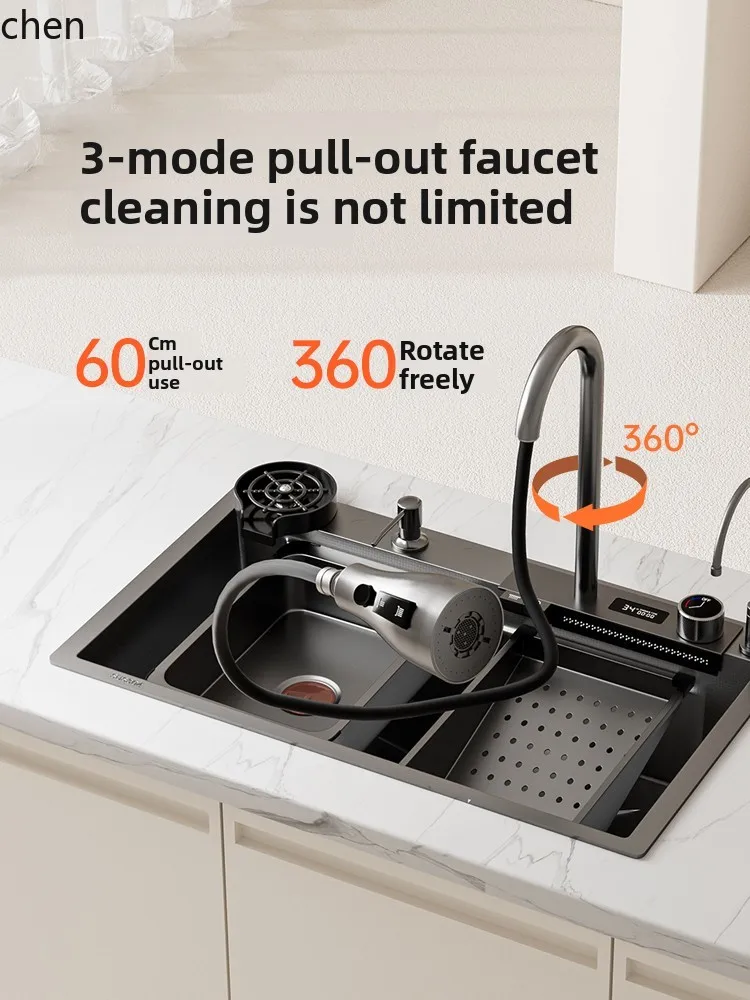 ZML Kitchen Sink Thickened 5MM Stainless Steel Vegetable Washing Basin Large Single Bowl