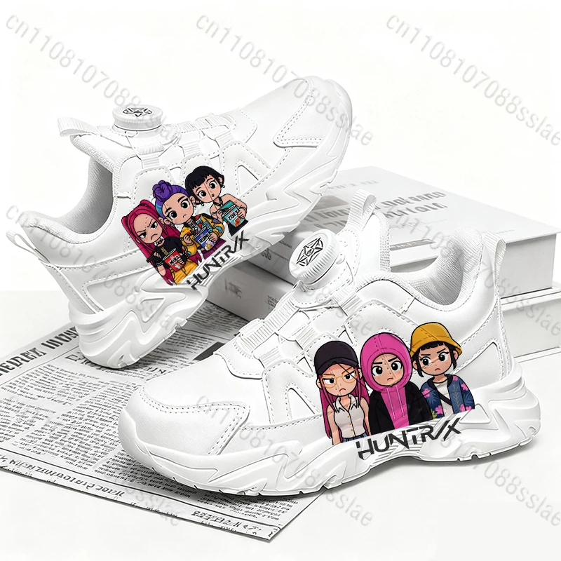 

KPop Demon Hunters new model Printing rotating button versatile children girls boys Christmas gift breathable Sports Shoes