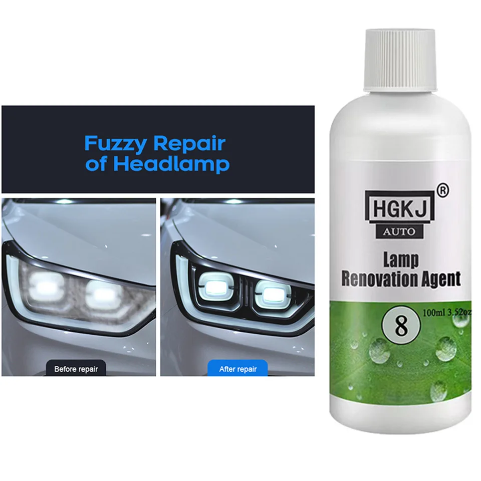 

Car Headlight Repair Scratch Repair Polishing Fluid Car Lights Polishing Kit Lamp Cleaning Maintenance HGKJ 8 Car Care Coating