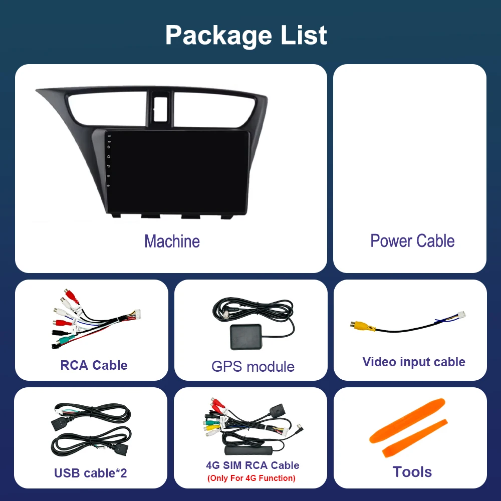 الملاحة GPS أندرويد 14 لهوندا سيفيك هاتشباك 2012 - 2017 راديو السيارة مشغل وسائط متعددة HD شاشة BT 4G DSP ستيريو واي فاي