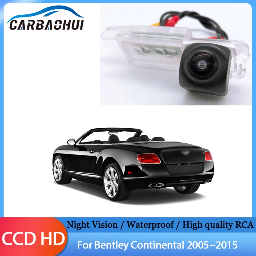 HD Night Vision For Vehicle Rear View Reverse Camera Waterproof For Bentley Continental 2005~2010 2011 2012 2013 2014 2015