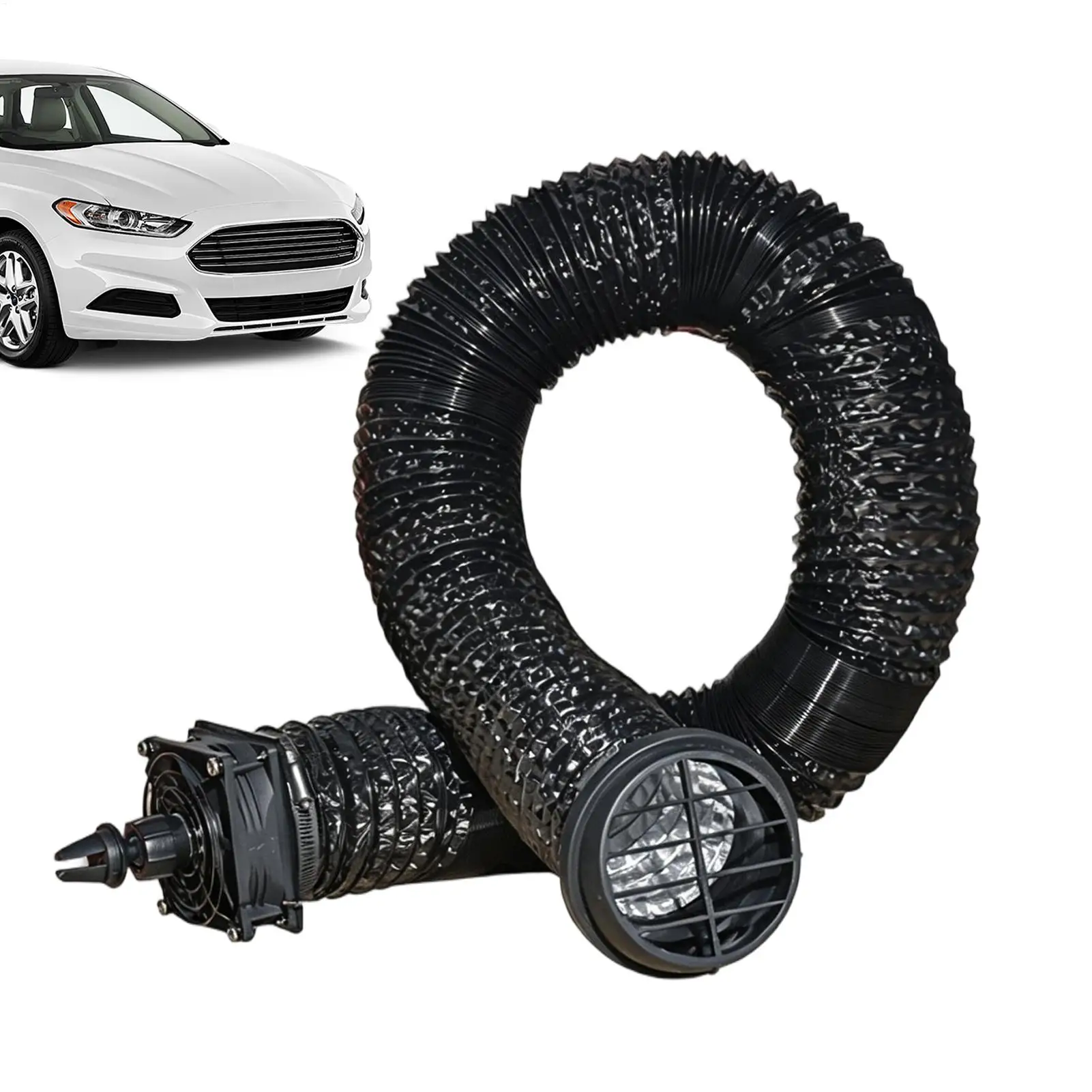 Tuyau d'extension de ventilation de climatisation de voiture 100 cm pliable à installation rapide, tube de refroidissement pour sortie d'air de véhicule, refroidisseur automobile, intérieur de camping