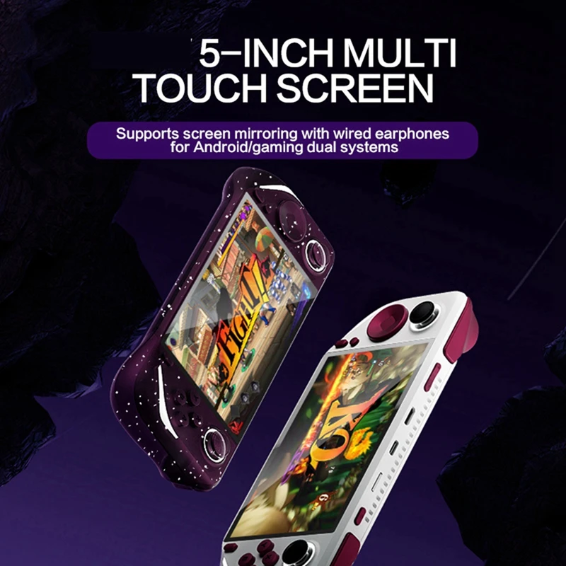 B04B-E6plus Handheld Game Console+2Xcontroller 128G+20000Games 5 Inch Portable Arcade Video Game Console Support Connect TV