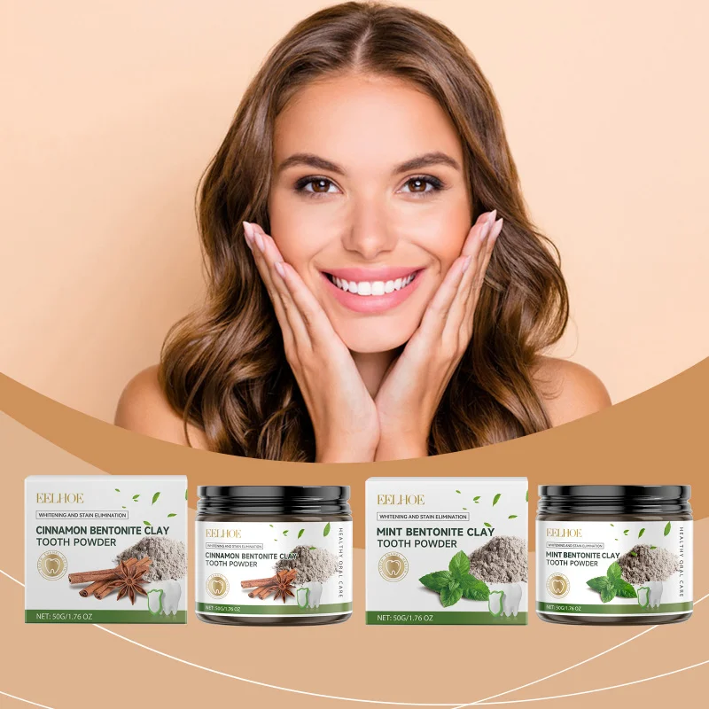 

Mint Volcanic Ash Bentonite Whitening Powder - Oral Cleaning, Odor Elimination, Tartar Reduction & Smile Brightening