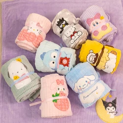 Lovely Nap Blanket Cartoon Anime Kuromi Cinnamoroll  My Melody Blanket Not shedding Comfortable Sleeping Blanket Child