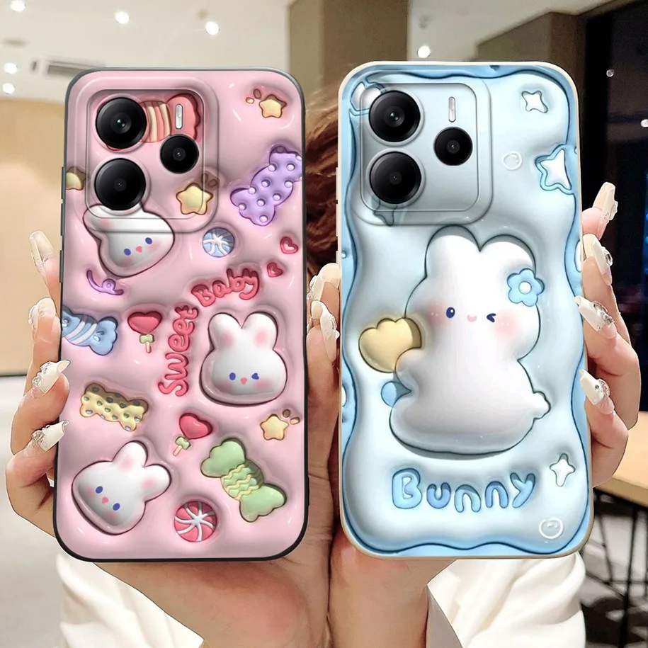 حافظة لهاتف Xiaomi Redmi Note 14 4G 2025 حافظة شعبية على شكل زهرة من السيليكون الناعم غطاء مقاوم للصدمات لهاتف Xiaomi Redmi Note14 4G من البولي يوريثان