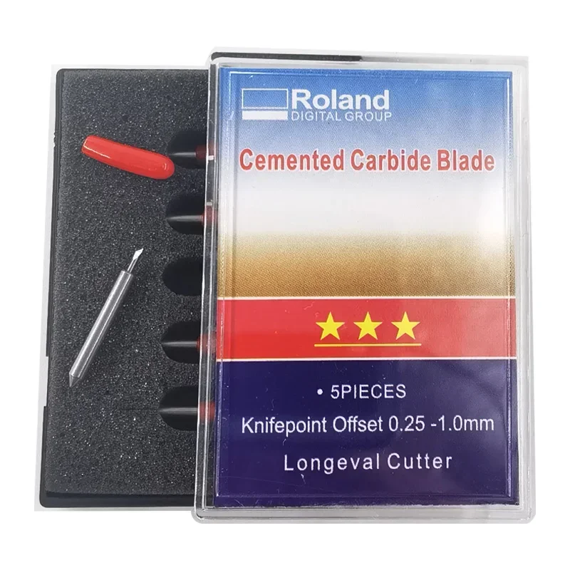 Imagem -03 - Graus Roland Plotter Cortador Faca Lâmina de Carboneto Cimentado para Corte Plotter Lâmina Fresa Escultura Ferramentas 15 Peças 30 45 60