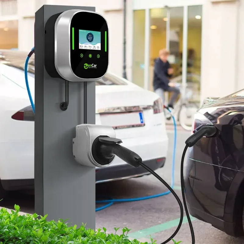 22kw EV wall charger socket version ev charging station WIFI RFID support smart application APP wall box