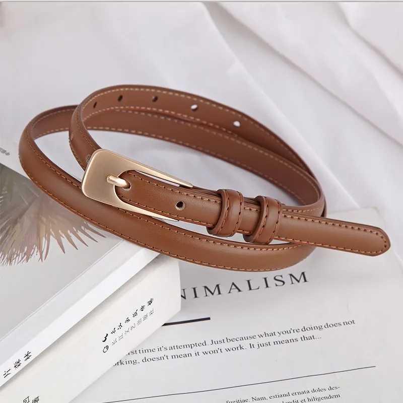 New style leather belt thin belt women's casual fashion skirt belt
