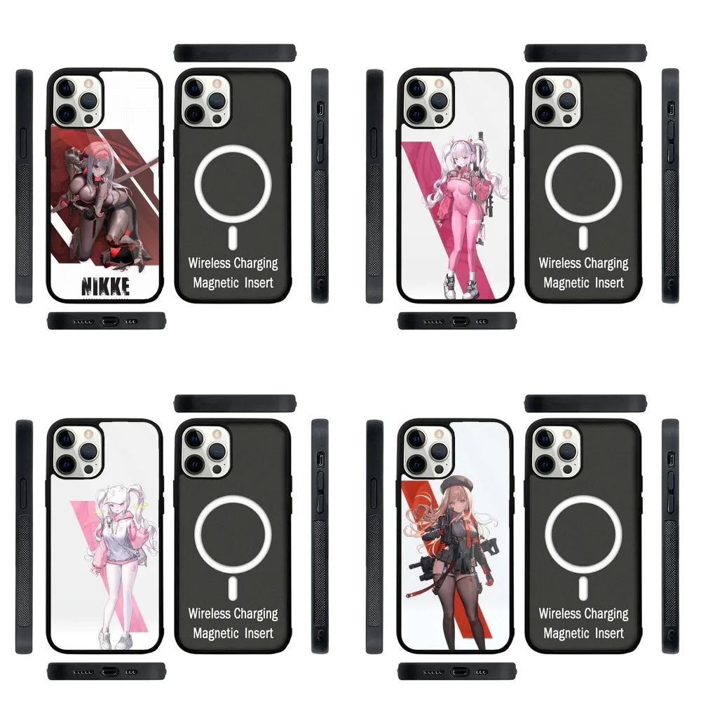 N-NIKKE Sexy Anime Girl Phone Case Strong Magnetic For IPhone 15,14,13,Pro,Max,Plus,11,12,Mini For Magsafe Wireless Charging