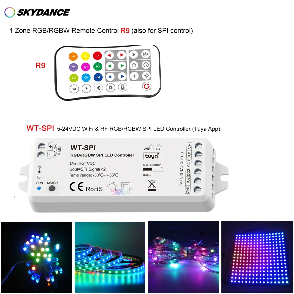 

Пульт дистанционного управления Skydance music WiFi + 2,4G RF RGB/RGBW IC Pixels