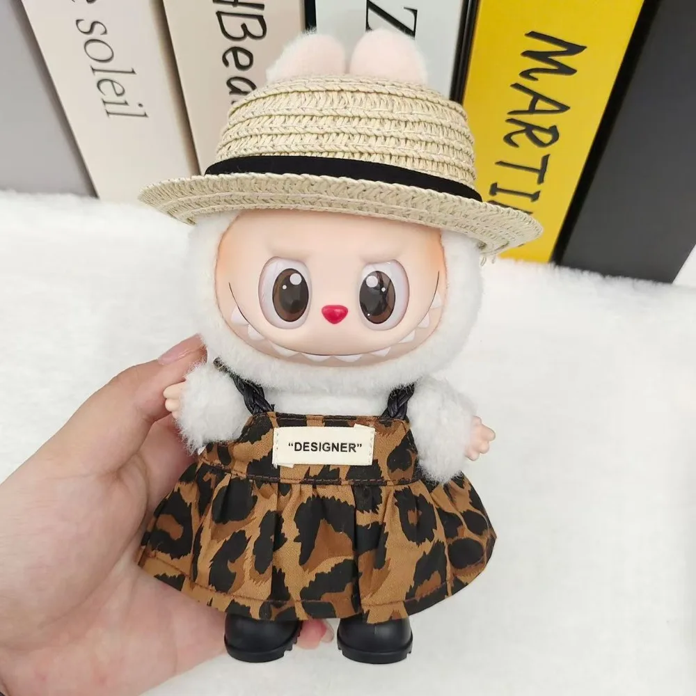 Mini Plüsch Puppe Kleidung Outfit Zubehör Für Korea Kpop Exo Labubu V1 V2 Idol Puppen Pit streifen klettern anzug Kleidung Geschenk