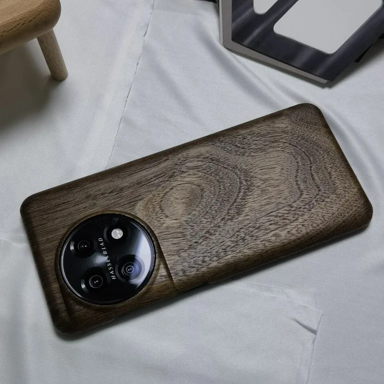 Natural Wooden phone case For Oneplus 11 Walnut/Rosewood cover shell (Real wood)