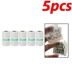 1/2/3/5PCSMini Printer Paper Transparent Thermal Sticker Paper Self-adhesive Printer Paper Printer For Photos Notes 5.7 x 2.5cm