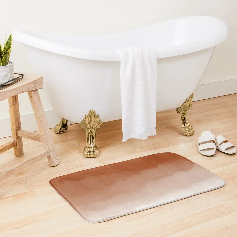 

Burnt Orange Watercolor Ombre (burnt orange/white) Bath Mat Hallway Carpet Rugs Living Room Mat