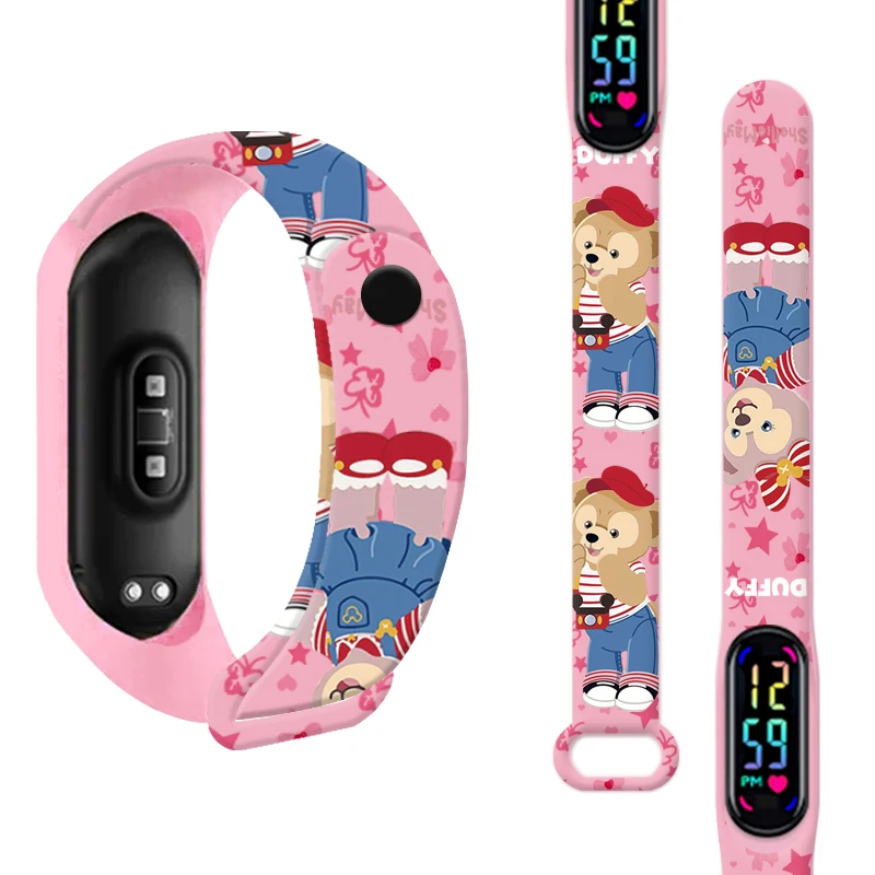 

Disney Lovely Duffy Bear Strap for Xiaomi Mi Band 7/6/5 Sport Replaceable Bracelet Compatible with Mi Band 4/3 Incl. Accessories