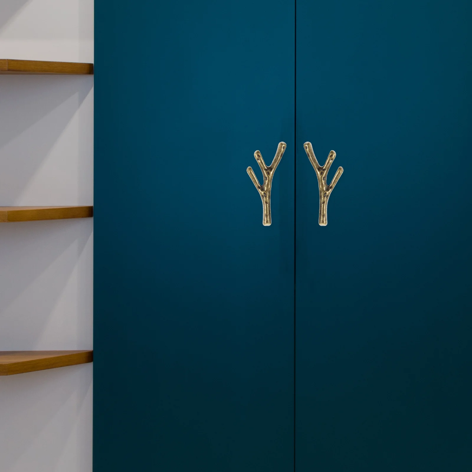 

4Pcs Zinc Alloy Branch Shape Cabinet Knobs Decorative Closet Handles Dresser Drawer Pulls Furniture Cupboard Knobs