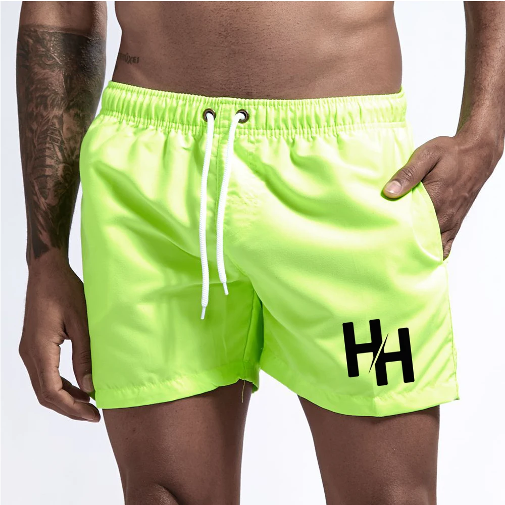 Bañador con bolsillos para hombre, pantalones cortos estampados de verano, pantalones cortos de gimnasio, pantalones geniales informales de Fitness,